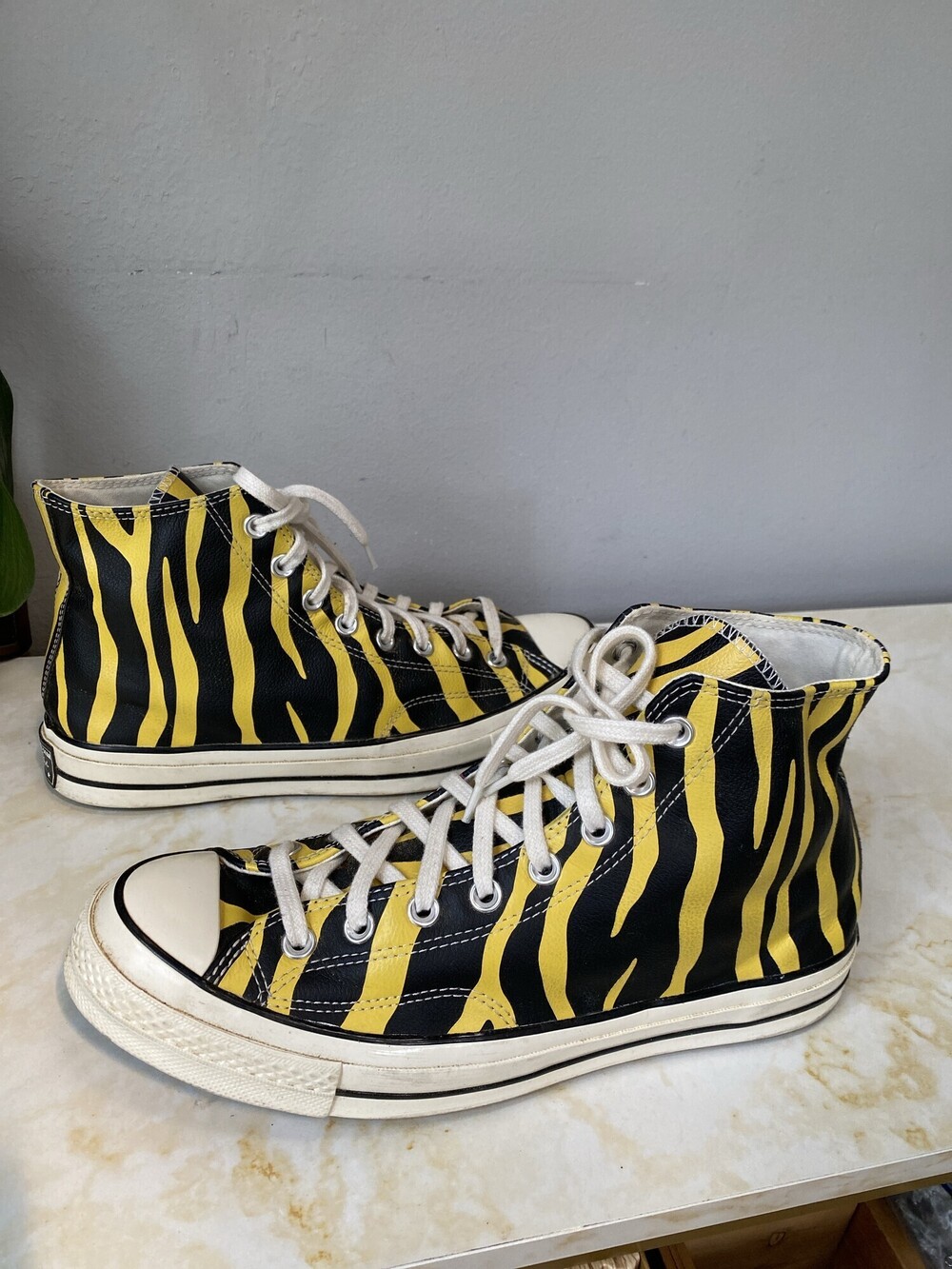 Rare and Unique Converse Chuck 70 Tiger Leather High Tops Men’s 9.5 Unisex